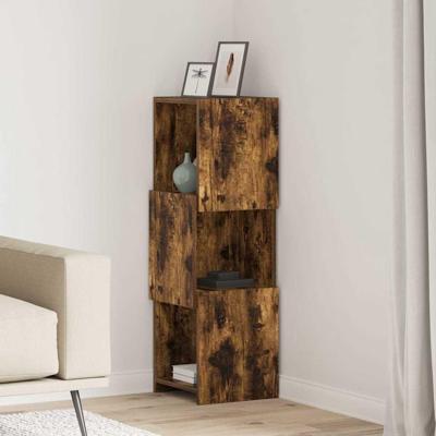 Hoekkast Wit 30,5x30x95cm Bewerkt hout Hoekkast Wit 30,5x30x95cm Bewerkt hout