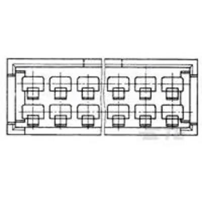 TE Connectivity 280638 Male header, inbouw (standaard) Inhoud: 1 stuk(s) Bag