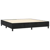 Boxspring met matras fluweel zwart 200x200 cm - thumbnail