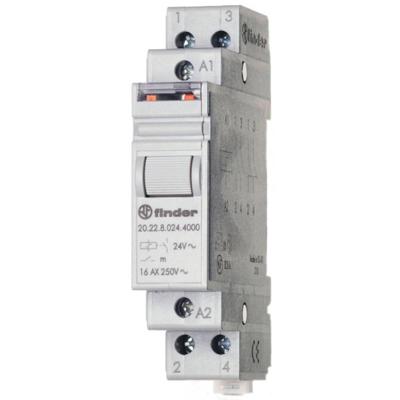 Finder 20.22.8.024.4000 Stroomstootschakelaar DIN-rail 2x NO 24 V/AC 1 stuk(s) Finder 20.22.8.024.4000 Stroomstootschakelaar DIN-rail 2x NO 24 V/AC 1 stuk(s)