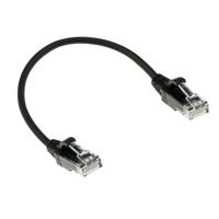 ACT DC9901 LSZH U/UTP CAT6 Datacenter Slimline Patchkabel Snagless | RJ45 Connectoren | Zwart | 1 meter - thumbnail