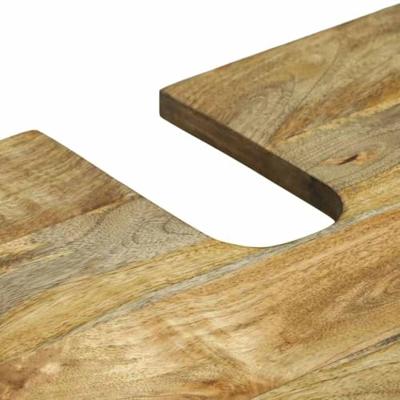 Badkamermeubelset met plank met opslag 2 pcs Bruin Bewerkt hout