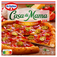 Dr. Oetker Casa di Mama Pizza Salame extra piccante 415 g bij Jumbo - thumbnail