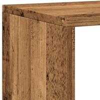 Boekenkast 137,5x29x137,5 cm bewerkt hout oud houtkleurig - thumbnail