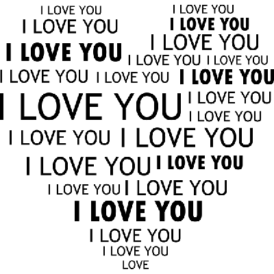 I love you - Muursticker I love you - Muursticker