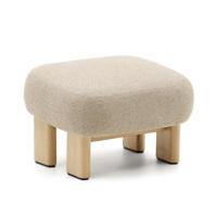 Kave Home Hocker 'Cabana' Chenille, kleur Beige - thumbnail