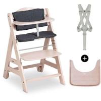 Kinderstoel - HAUCK - BETA+ - Evolutionair - Van 6 maanden tot 90 kg - FSC-hout - 5-puntsgordel - Wielen - Witgekalkt - thumbnail