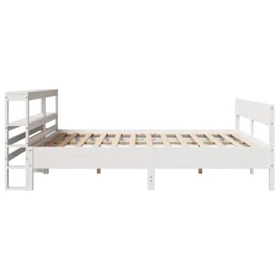Bedframe zonder matras massief grenenhout wit 180x200 cm
