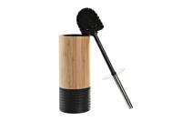 Toiletborstel DKD Home Decor Zwart Natuurlijk Bamboe 10 x 10 x 36,8 cm - thumbnail