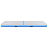 VidaXL Gymnastiekmat met pomp opblaasbaar 500x100x10 cm pvc blauw - thumbnail
