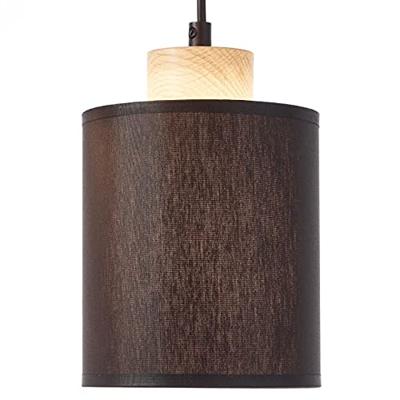 Brilliant 4-lichts hanglampVonnie zwart met hout - 99413/76