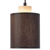 Brilliant 4-lichts hanglampVonnie zwart met hout - 99413/76 - thumbnail