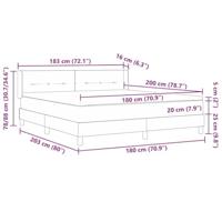 Boxspringbed met matras Taupe 200 x 180 cm Polyester - thumbnail