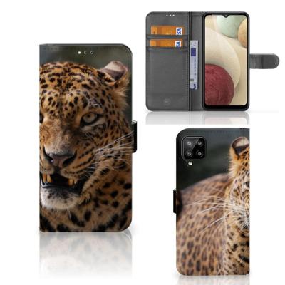 Samsung Galaxy A12 | Telefoonhoesje | Met pasjeshouder | Luipaard