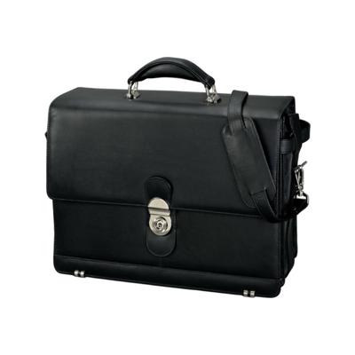 Alassio Leren Aktetas Monza Zwart