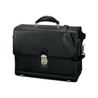 Alassio Leren Aktetas Monza Zwart - thumbnail