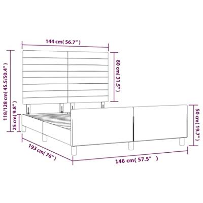 Bedframe zonder matras 140x190 cm fluweel donkergroen Bedframe zonder matras 140x190 cm fluweel donkergroen
