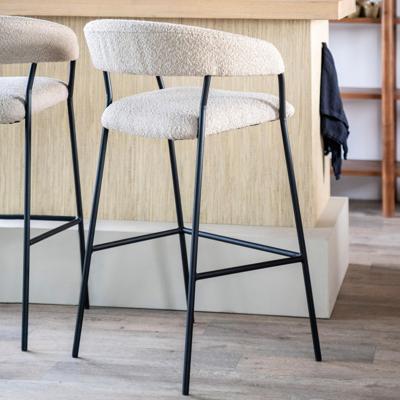 Eleonora Barkruk 'Luka' Bouclé, kleur Beige (zithoogte 68cm)