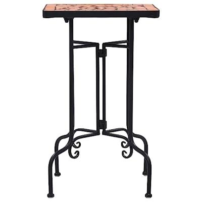 Bijzettafel mozaek keramiek terracottakleurig Bijzettafel mozaek keramiek terracottakleurig