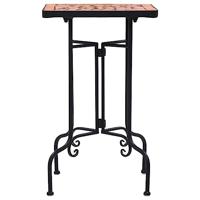 Bijzettafel mozaek keramiek terracottakleurig - thumbnail