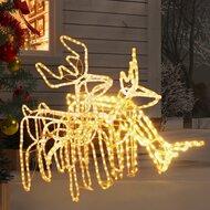 VidaXL 3-delige kerstfigurenset rendier warmwit