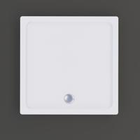 Douchebak BWS Racer Vierkant Acryl 80x80 cm Wit - thumbnail