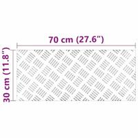 VidaXL Trap tread rechthoekig 2 pcs zilver 70 x 30 cm aluminium - thumbnail