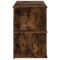Bureau 140x50x75 cm bewerkt hout gerookt eikenkleurig - thumbnail