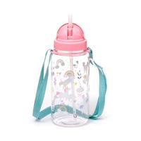 Ecozen Kinder Waterfles 450ml Flip Straw Unicorn Magic - thumbnail
