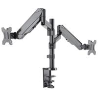 Manhattan 461597 Monitor-tafelbeugel Aantal monteerbare displays: 2 Display(s) 43,2 cm (17) - 81,3 cm (32) Zwart Draaibaar, In hoogte verstelbaar, Kantelbaar, - thumbnail