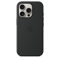 Apple Silicone Case MagSafe Silicon Case Apple iPhone 16 Pro Zwart Stootbestendig, Inductieve lading - thumbnail