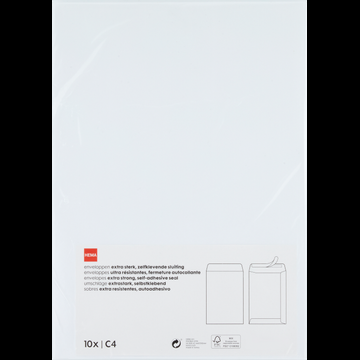 HEMA Enveloppen Extra Sterk C4 10 Stuks bij Jumbo