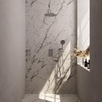 Inbouw Regendouche Set Brauer Chrome Edition Gebogen Wanduitloop Ronde Hoofddouche 30 cm Met Handdouche 3 Standen Brauer - thumbnail