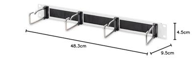 Digitus DN-97668 19 inch Kabelgeleiding voor patchkast 1 HE Zwart
