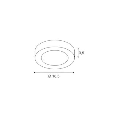 SLV 1003015 SENSER 18 LED-plafondlamp LED vast ingebouwd 12 W Wit