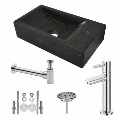 Wiesbaden One Pack Hardstenen fontein 40x22x10 rechts compl. 39.3601