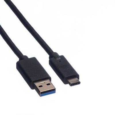 ROLINE GREEN USB 3.2 Gen 1 kabel, A-C, M/M, zwart, 1 m