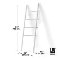 Umbra Leana handdoekladder 51x152x4cm Hout Wit 1017445-660 - thumbnail