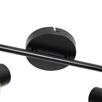 QAZQA Industriële spot zwart met goud 2-lichts - Kayden - thumbnail