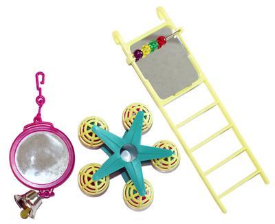 Happy Pet bird toy mp spiegel / ladder / carousel