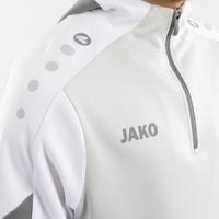 JAKO 6770 Sweater Met Kap Dynamic - Lichtgrijs/Wit/Grijs - L - thumbnail