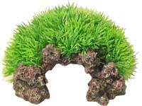 Plastic Green Moss op rots met uitstromer 16x8.5 cm Decoratie Gebr. de Boon - Gebr de boon - thumbnail