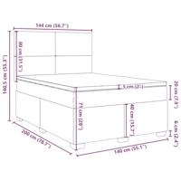 Boxspring met matras stof blauw 140x200 cm - thumbnail