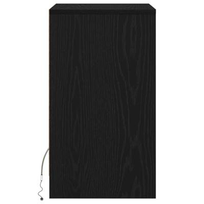 LED Bedside Kast Zwart eiken 38 x 34 x 61 cm Spaanplaat LED Bedside Kast Zwart eiken 38 x 34 x 61 cm Spaanplaat