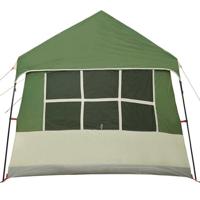 Gezinstent Groen en beige 622 x 295 x 238 cm Polyester en staal - thumbnail