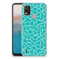 Nokia C21 Plus | Hoesje maken | Cracks Blue - thumbnail