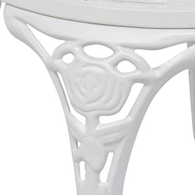 Bistrostoelen 2 st gietaluminium wit