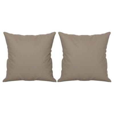 Tweezitsbank met kussens 140 cm microvezelstof taupe