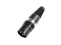 Hicon HI-X3CM-BLK XLR-connector Koppeling, recht Aantal polen: 3 Zwart 1 stuk(s) - thumbnail