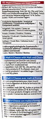 Trixie Malt&apos;n&apos;Cheese Anti-Haarbal kattensnack 100 gram - thumbnail
